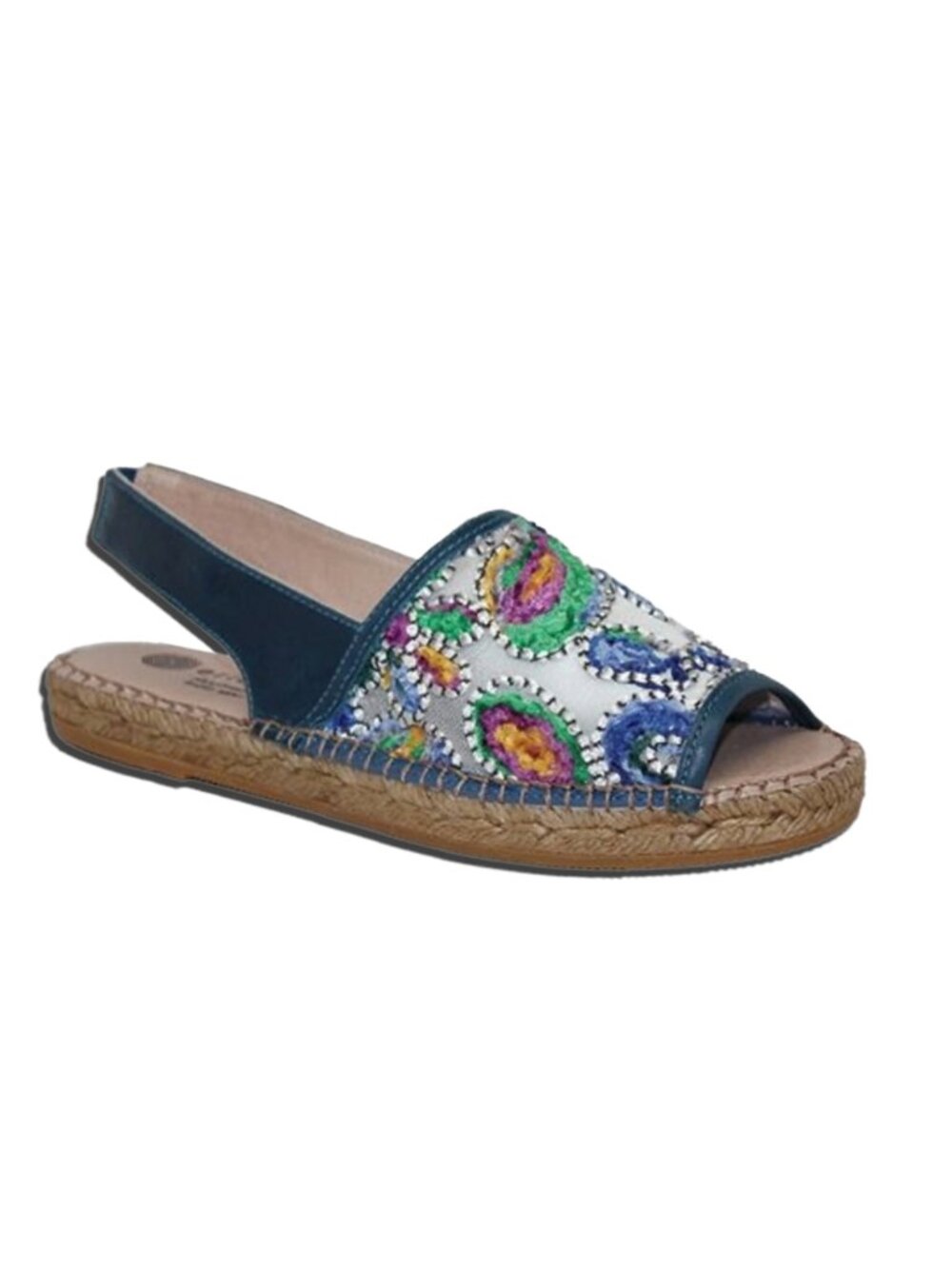 NWOB ERIC MICHAEL Women's Betty Embellished Espadrille Sandals Sz 5.5/36